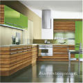 High Gloosy Wooden Grain Kitchen Cabinet